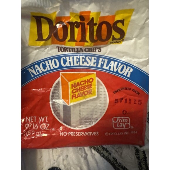 Vintage Doritos Bag Potato Chip Junk Food Frito Lay 80s Empty Tortilla Snack - Picture 1 of 3